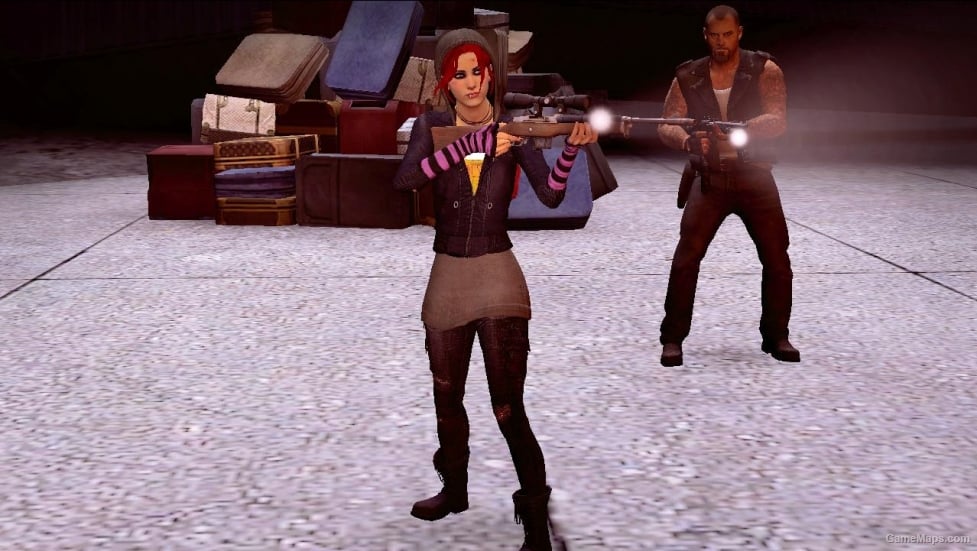 L4D1-Gutterpunk Zoey Red Hair