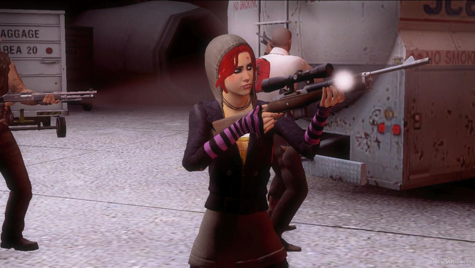 L4D1-Gutterpunk Zoey Red Hair