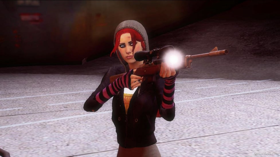 L4D1-Gutterpunk Zoey Red Hair