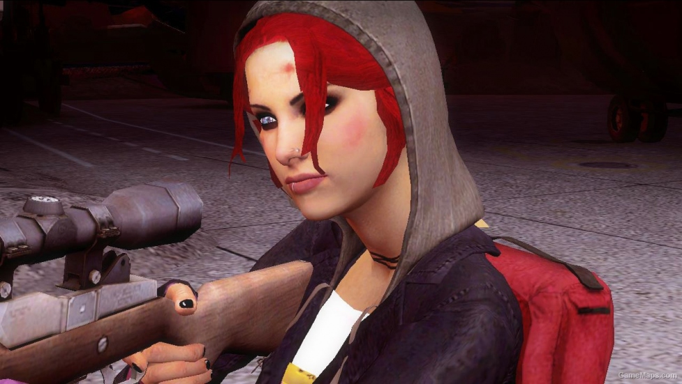L4D1-Gutterpunk Zoey Red Hair