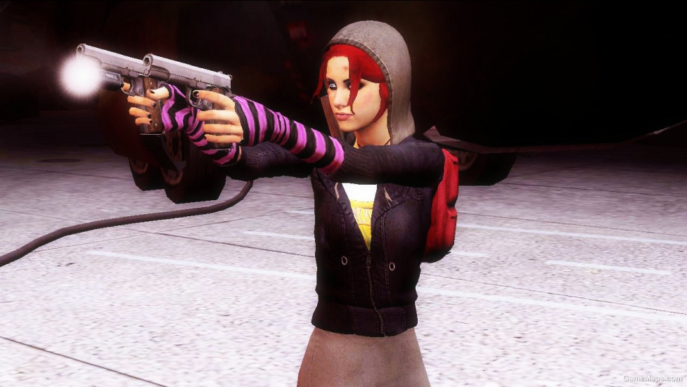 L4D1-Gutterpunk Zoey Red Hair