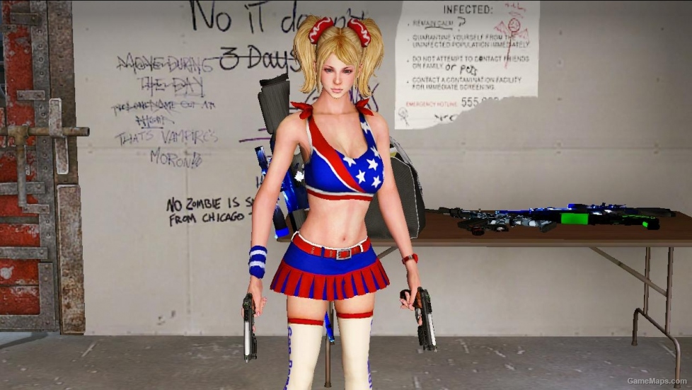 L4D1-Juliet American Cheerleader Outfit replaces to Zoey
