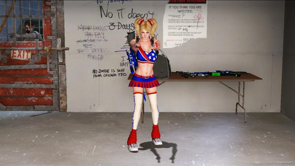 L4D1-Juliet American Cheerleader Outfit replaces to Zoey