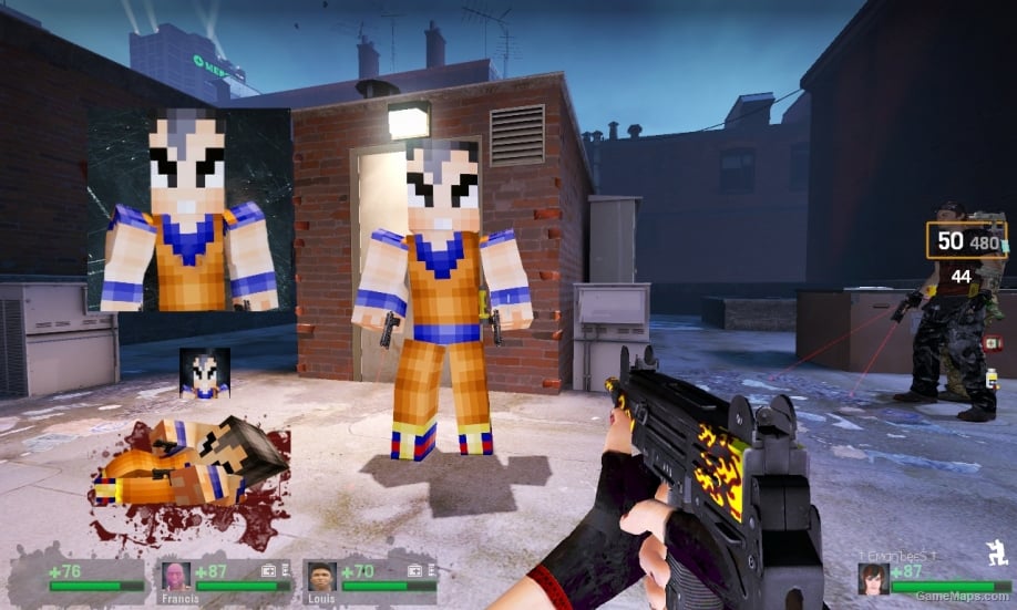 L4D1-Minecraft Goku replaces to Bill