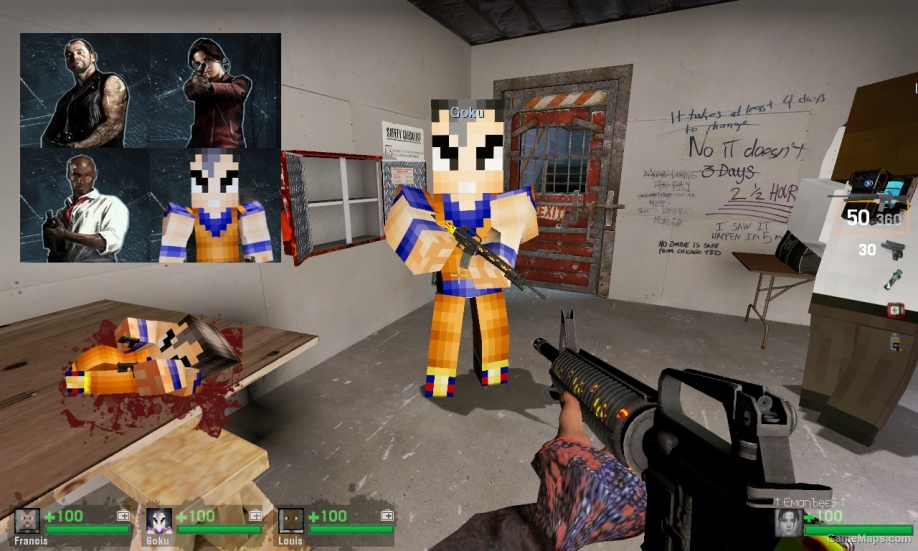 L4D1-Minecraft Goku replaces to Bill