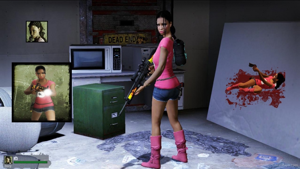 L4D1-Real Girl Rochelle Beta Hair, Shorts