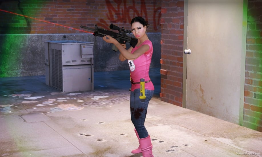 L4D1-Real Girl Rochelle replaces Zoey