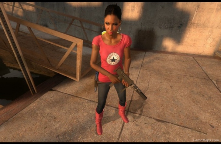 L4D1-Real Girl Rochelle replaces Zoey