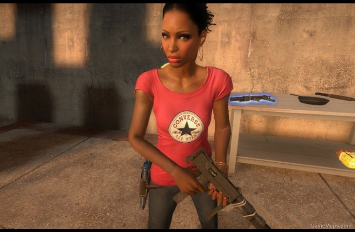 L4D1-Real Girl Rochelle replaces Zoey