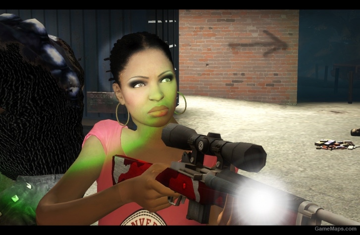 L4D1-Real Girl Rochelle replaces Zoey