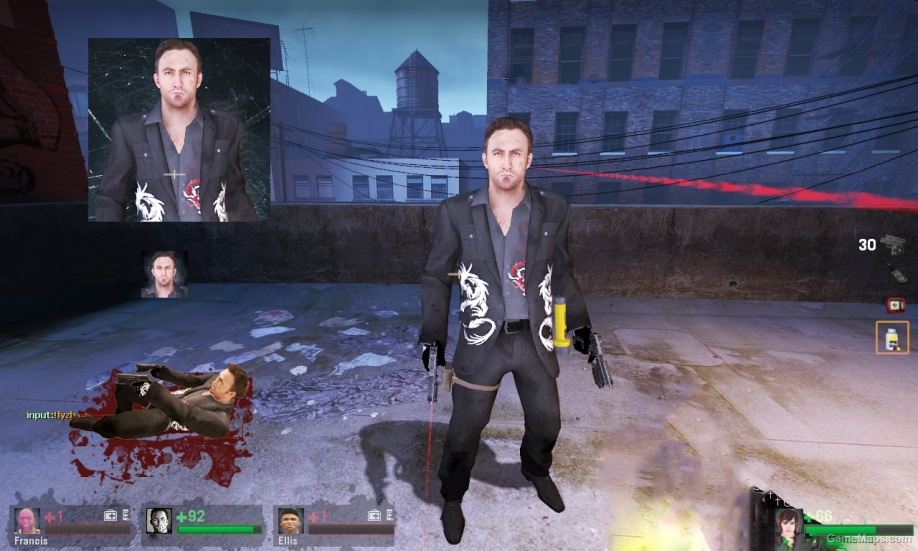 L4D1-Seriously tattooed Nick replaces to Bill