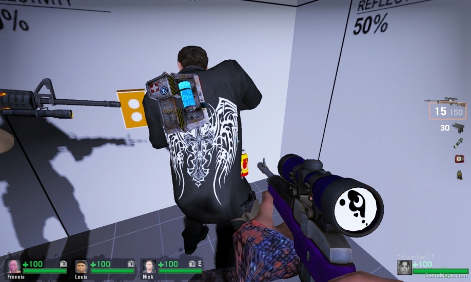 L4D1-Seriously tattooed Nick replaces to Bill
