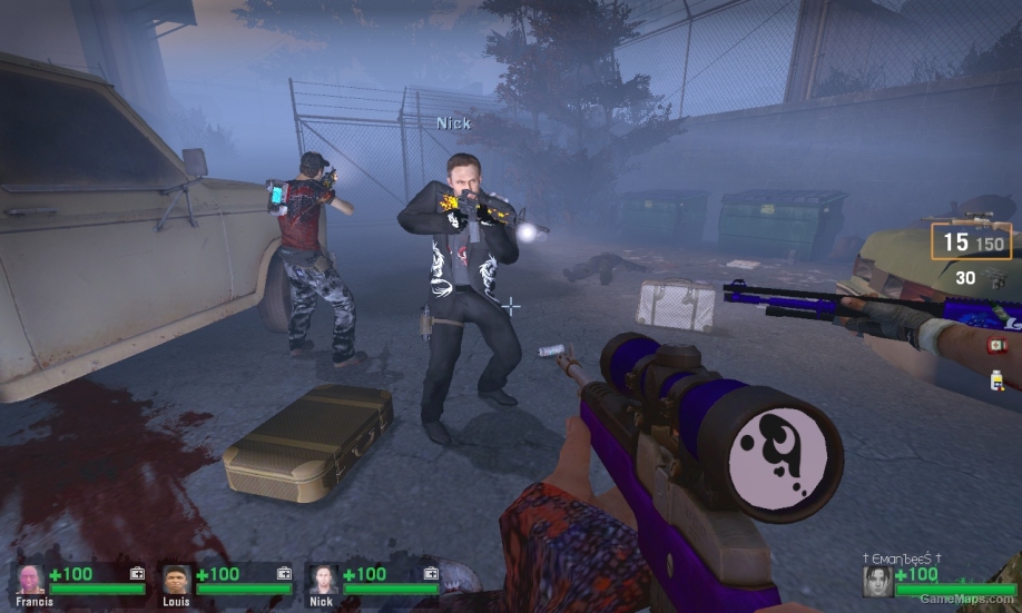 L4D1-Seriously tattooed Nick replaces to Bill