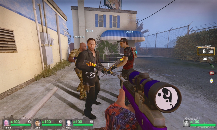 L4D1-Seriously tattooed Nick replaces to Bill