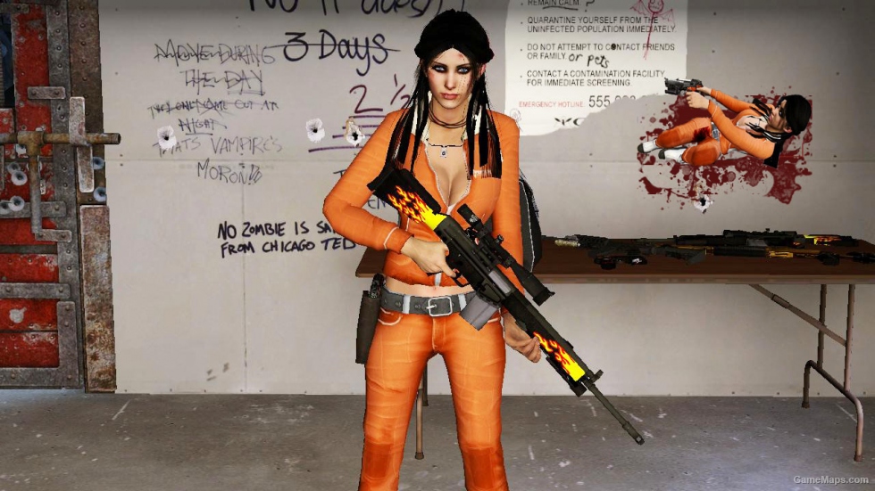L4D1-Sexy Zoey Aperture Test Subject