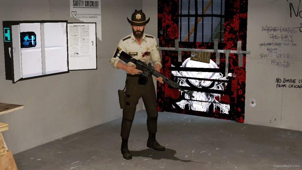 L4D1-The Walking Dead Bill Sheriff Outfit