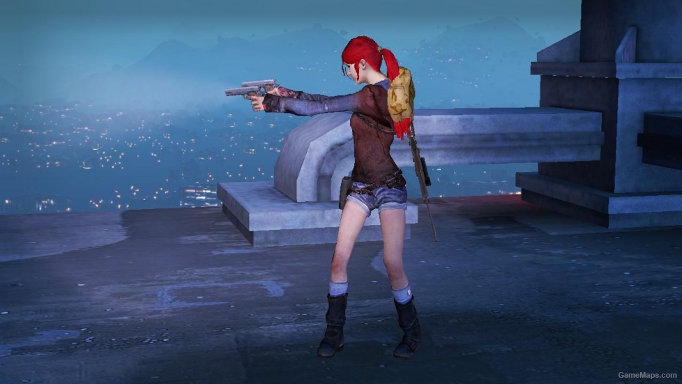 L4D1-zoey kat s outfit red hair