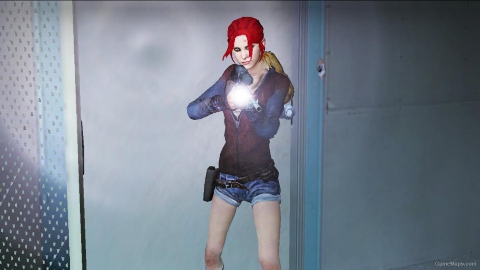 L4D1-zoey kat s outfit red hair