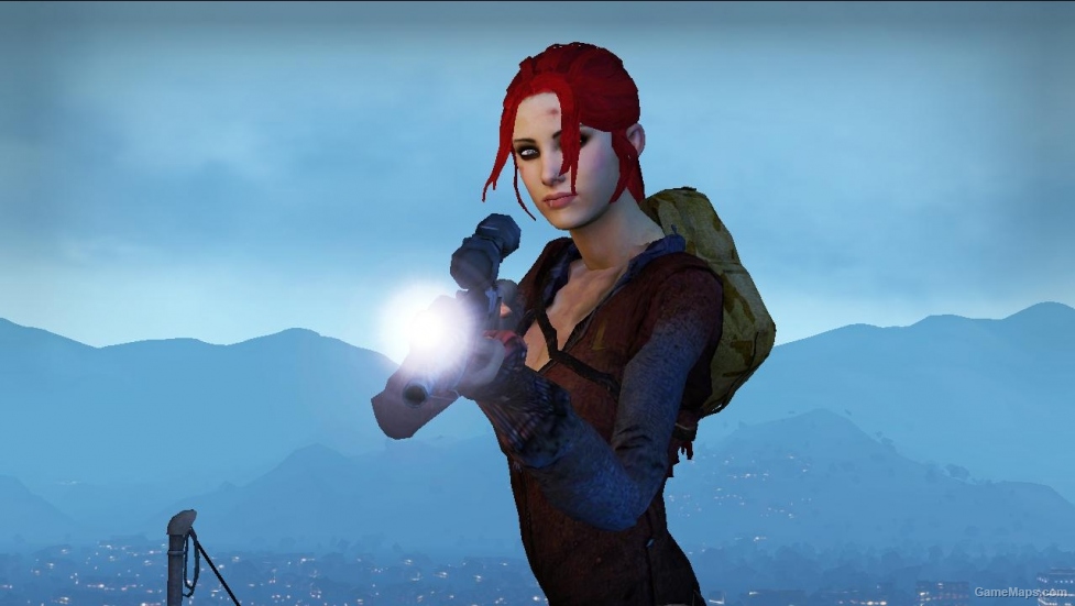 L4D1-zoey kat s outfit red hair