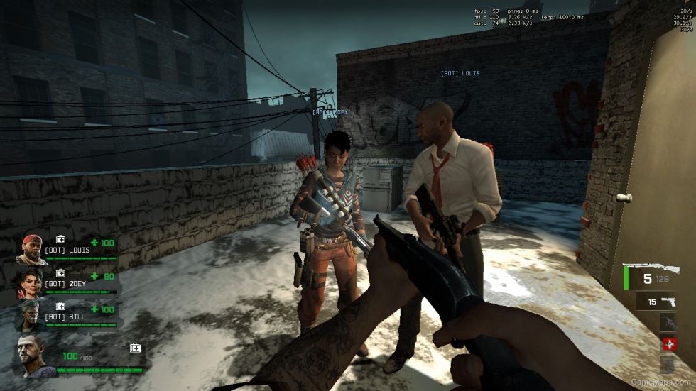 L4D1 B4B Tala replaces Zoey & Louis