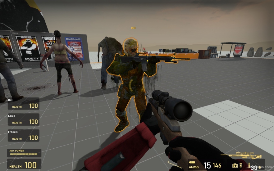 L4D1_Bill_Boss in HL2 suit