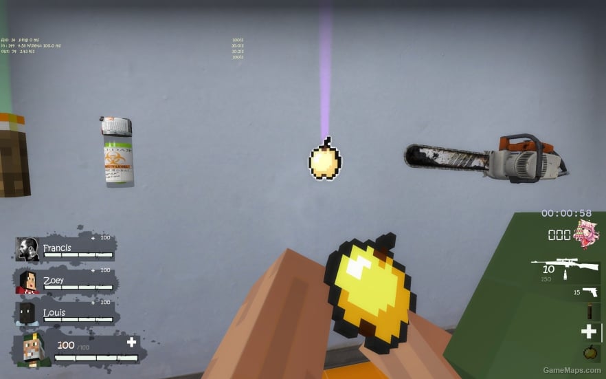 L4D1 Minecraft Yellow Apple Medkit