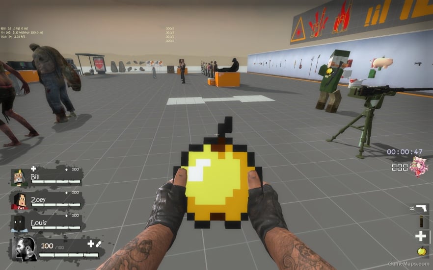 L4D1 Minecraft Yellow Apple Medkit