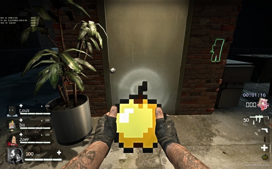 L4D1 Minecraft Yellow Apple Medkit