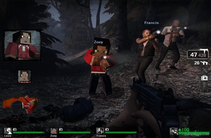 L4D1 Minecraft Zoey