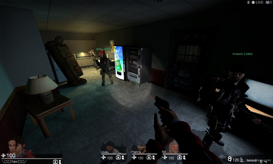 L4D1 Mk23 Pistol(1 Red, 1 Blue Laser)