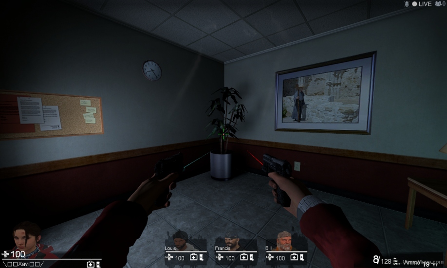 L4D1 Mk23 Pistol(1 Red, 1 Blue Laser)