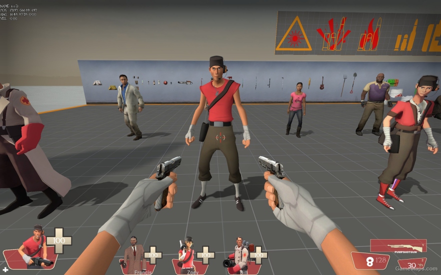 L4D1 Red&Blue Scout replaces Louis