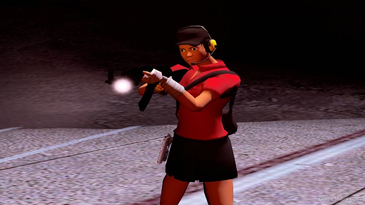 L4D1 red Female Scout replaces Zoey