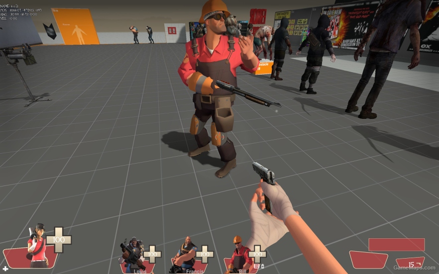 L4d1 TF2 Engineer replaces (Bill)
