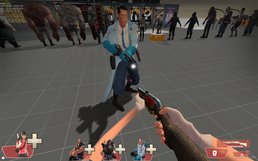L4D1 TF2 Medic replaces Bill