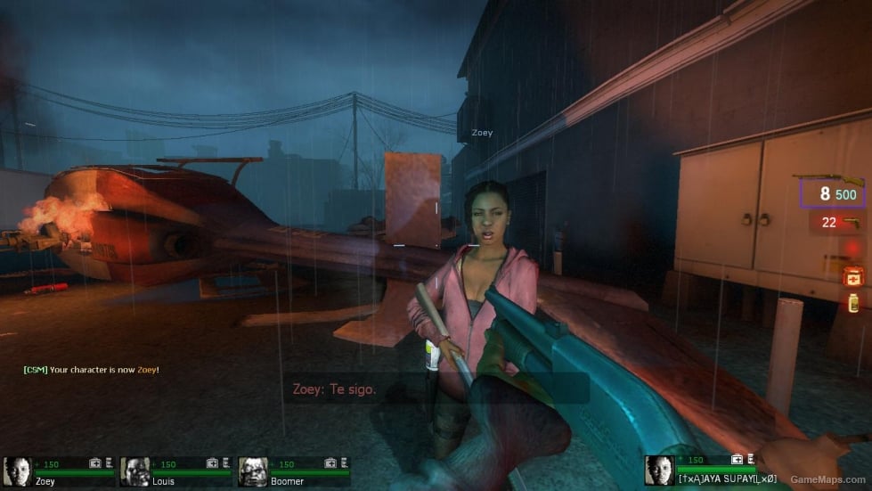 l4d1_the aftermath (rochelle) replace a zoey