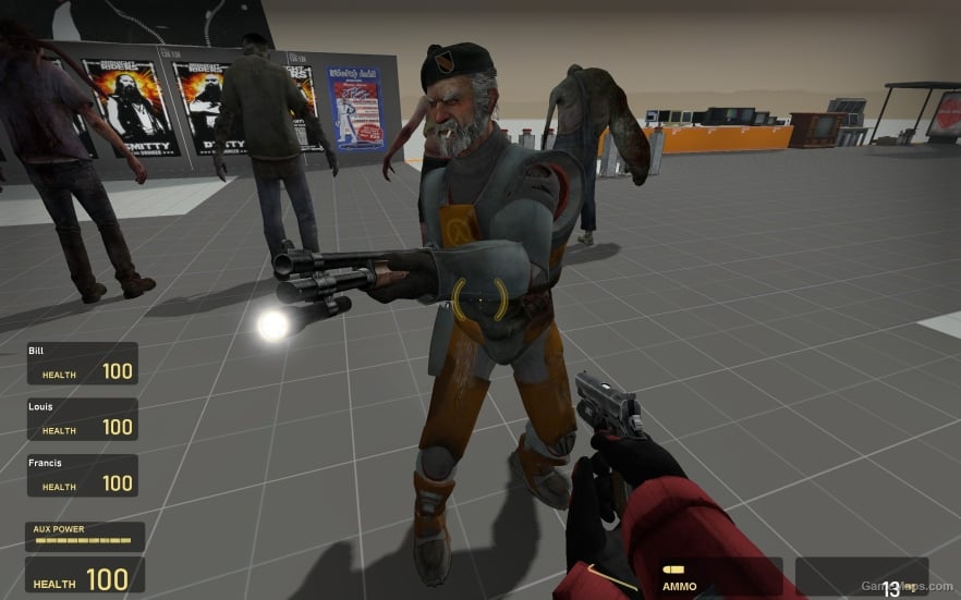 L4D1 TRS Head Bill in HL2 Suit