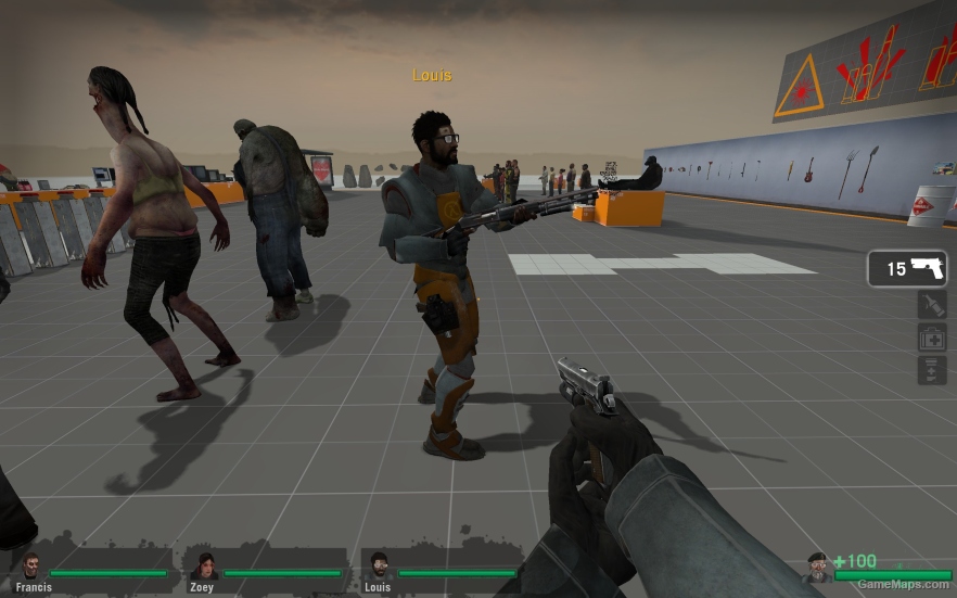 L4D1 TRS Head Louis in HL2 Suit