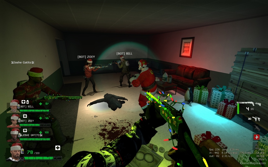 L4D1 Xmas Pack 2024 + Hospital Map with xmas event