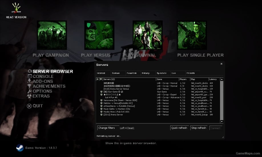 L4D2 Main Menu Style