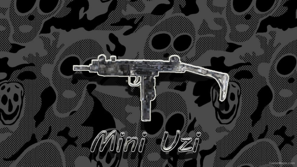 Mini Uzi with Black&White Camo