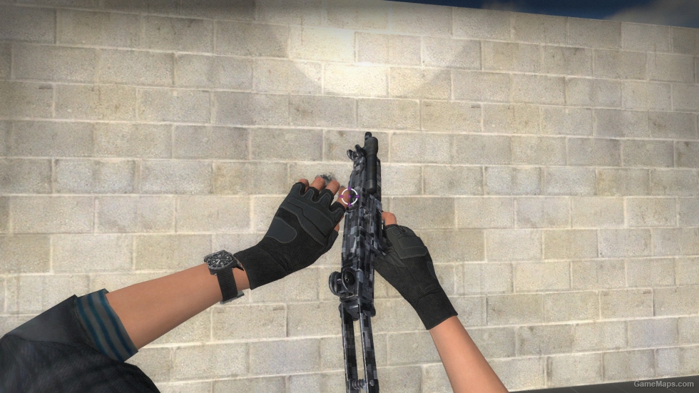 Mini Uzi with Black&White Camo