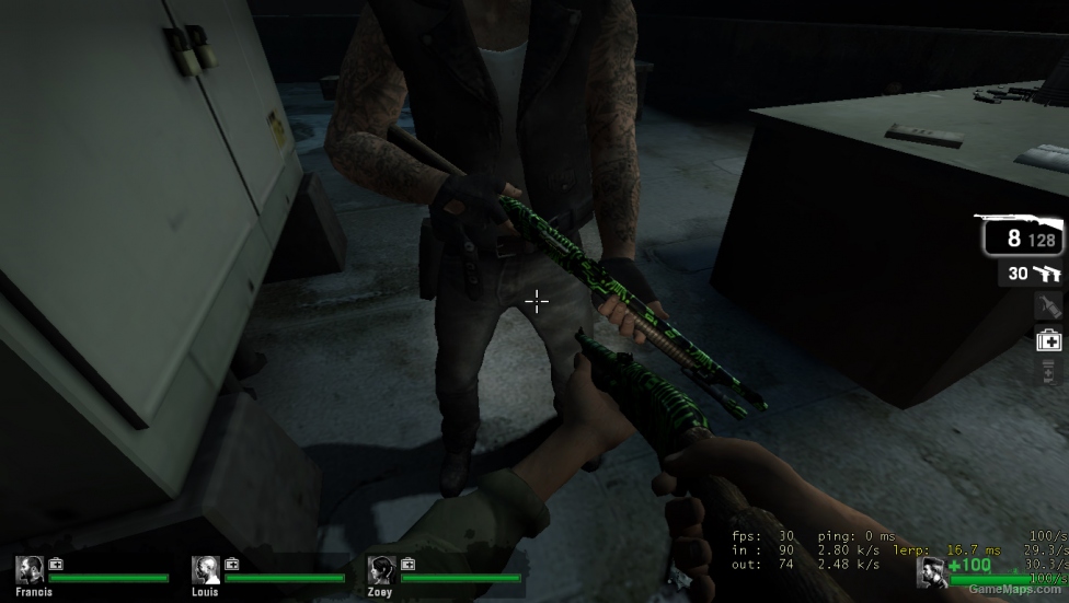 Pump shotgun Tron Green