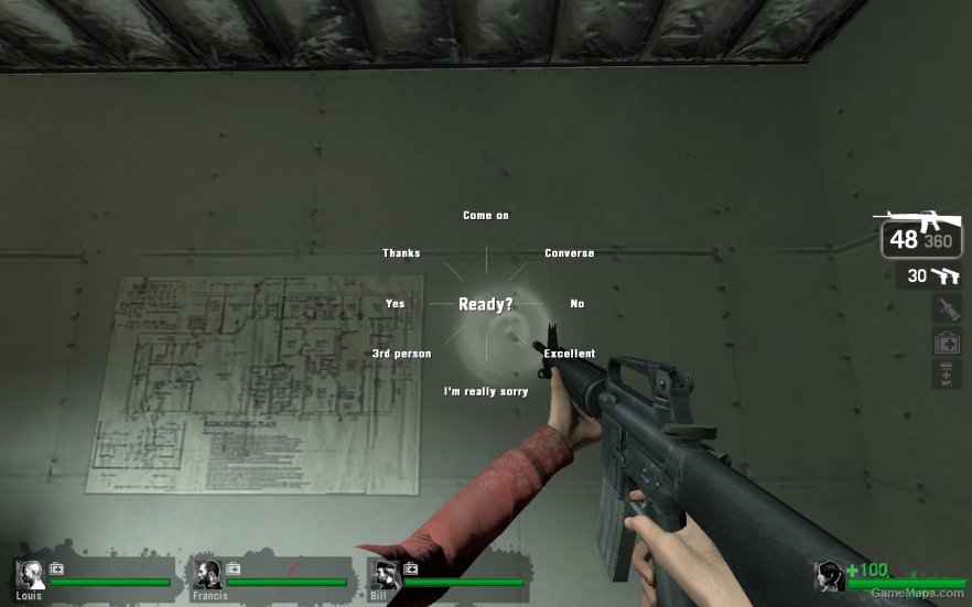 radial menu with third person