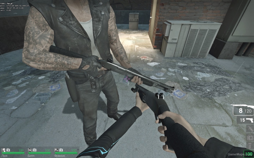 Shotgun-Chrome from the game Left 4 Dead 2