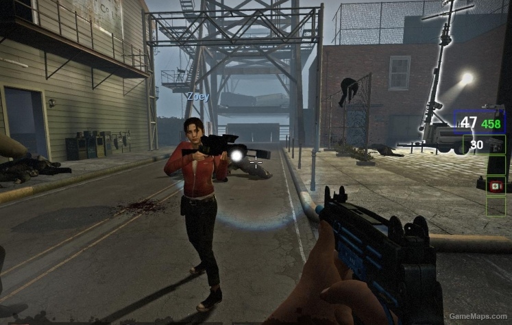 smg tattered black blue L4d1