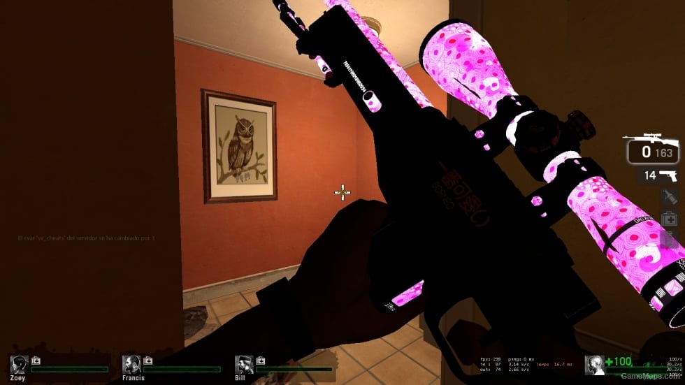 Sniper Rosado Brilla en la oscuridad !! :D