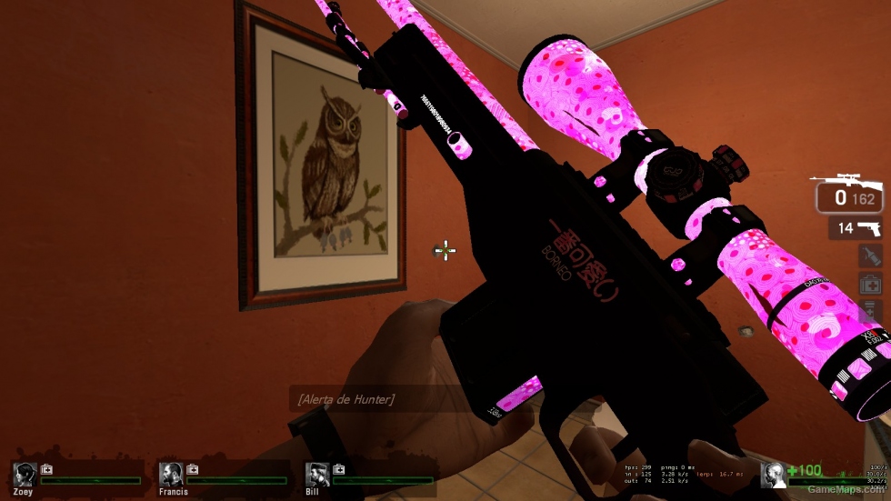 Sniper Rosado Brilla en la oscuridad !! :D