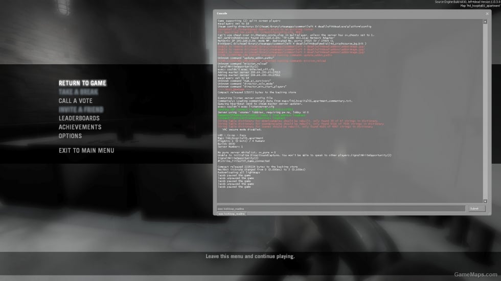 Special Infected Infinite Kick Script - Start with "exec kickloop readme" Special Infected Infinite Kick Script