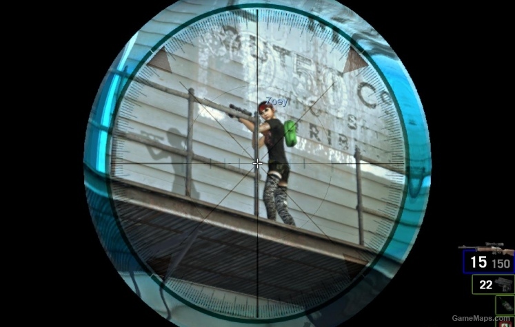 Tactical Sniper Scope blue color L4D1